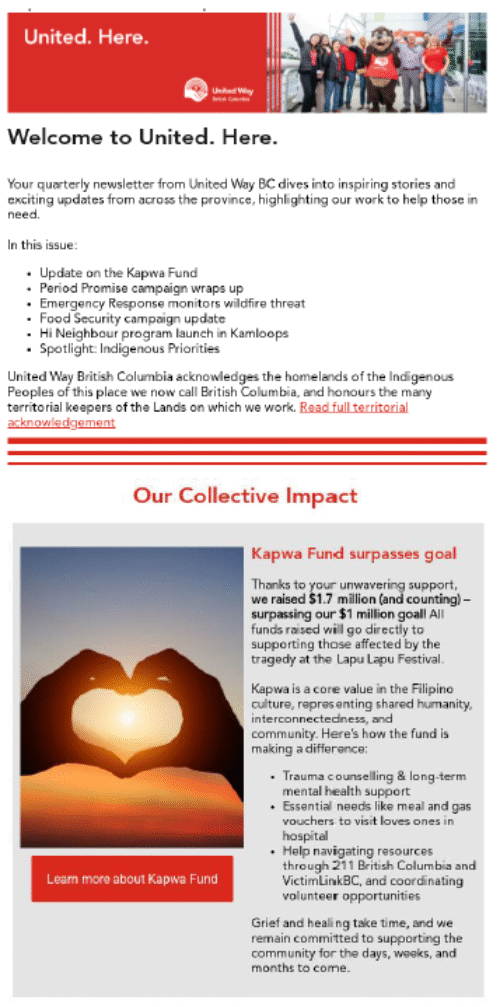 Cover of United. Here. June 2025